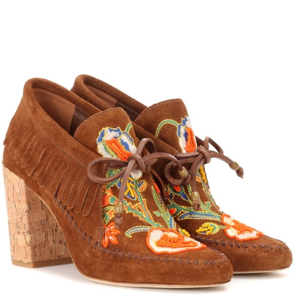 Tory Burch Shoes - ⭐️HP!⭐️ Tory Burch Huntington Fringe Suede Booties